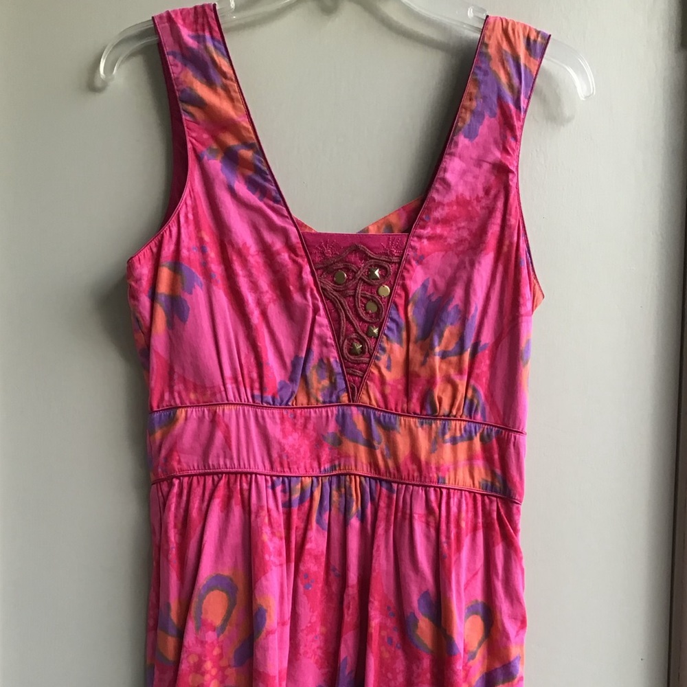 Cute Free People Pink Floral Dress Size 4 🌸